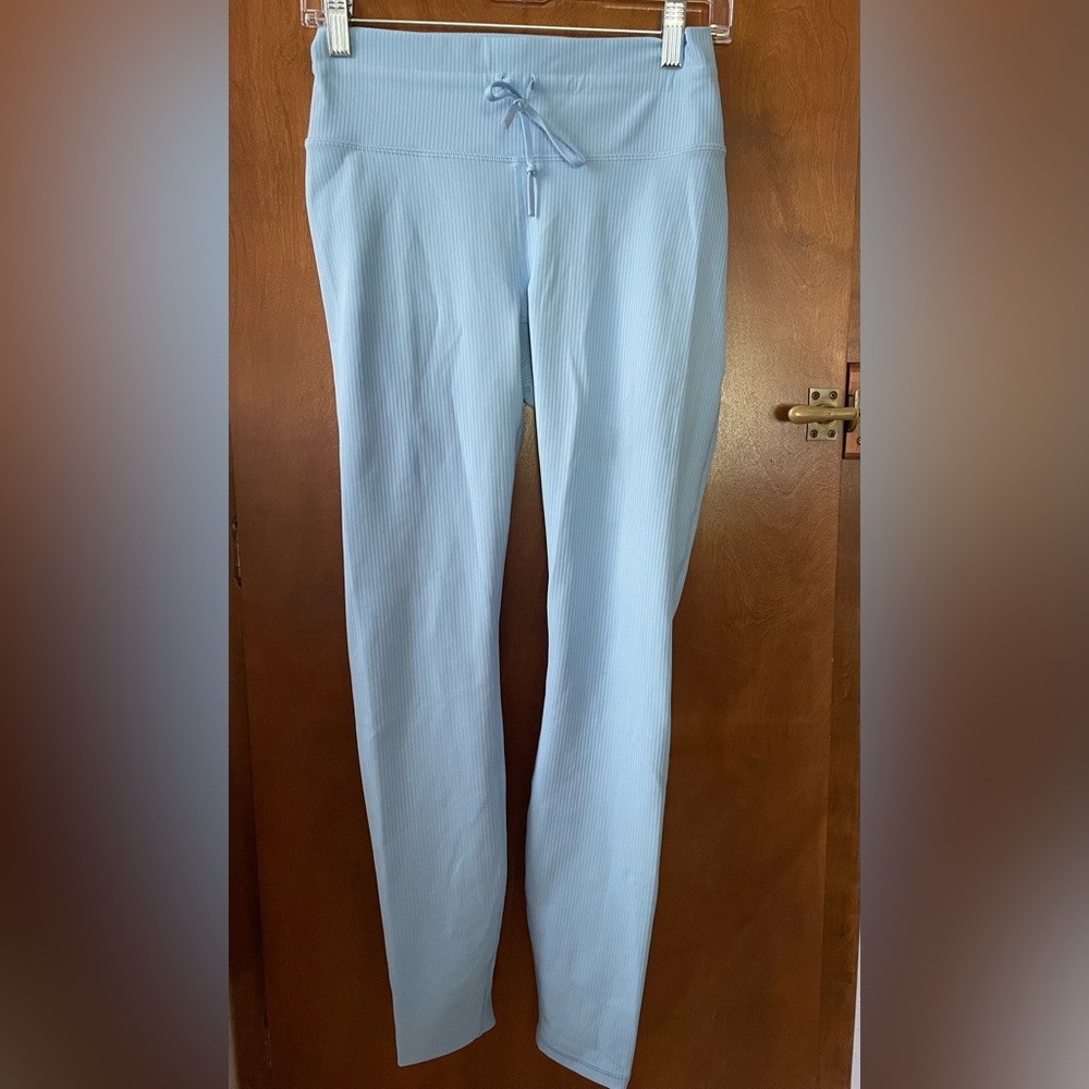 Light Blue Ribbed Leggings by Fabletics